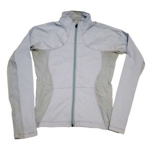 Lululemon Shape Up Baby Blue Full Zip Mesh Accent Jacket